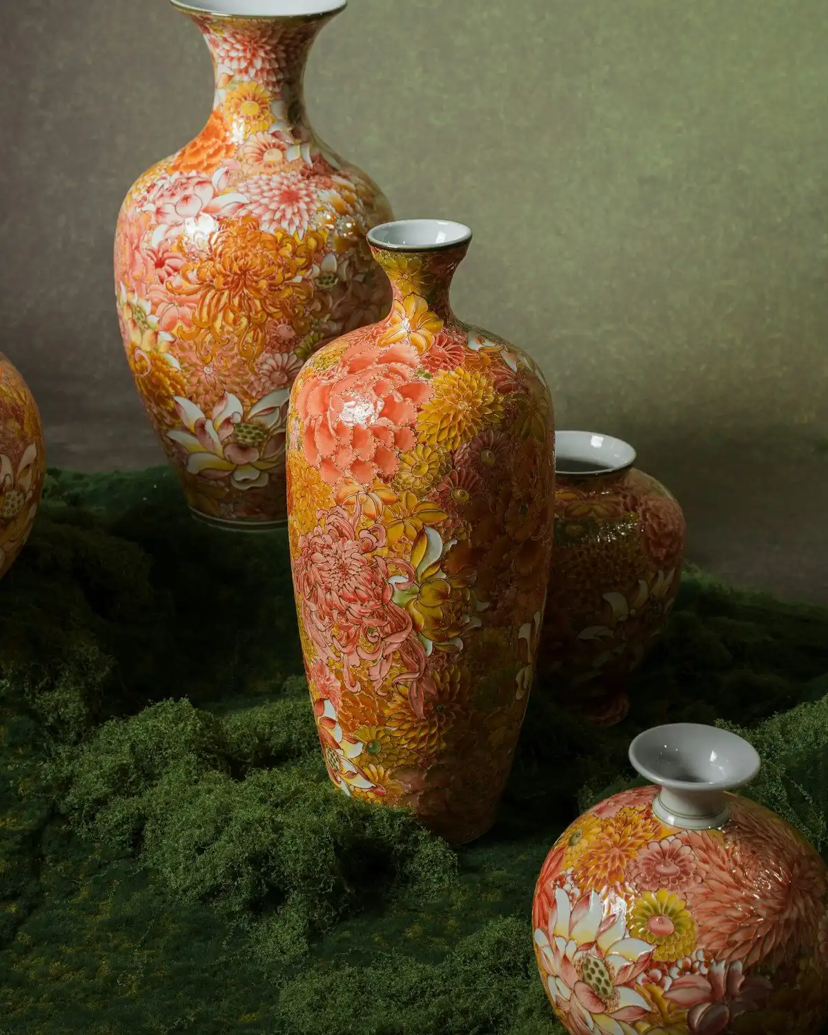 Hand-Painted Terracotta Vase